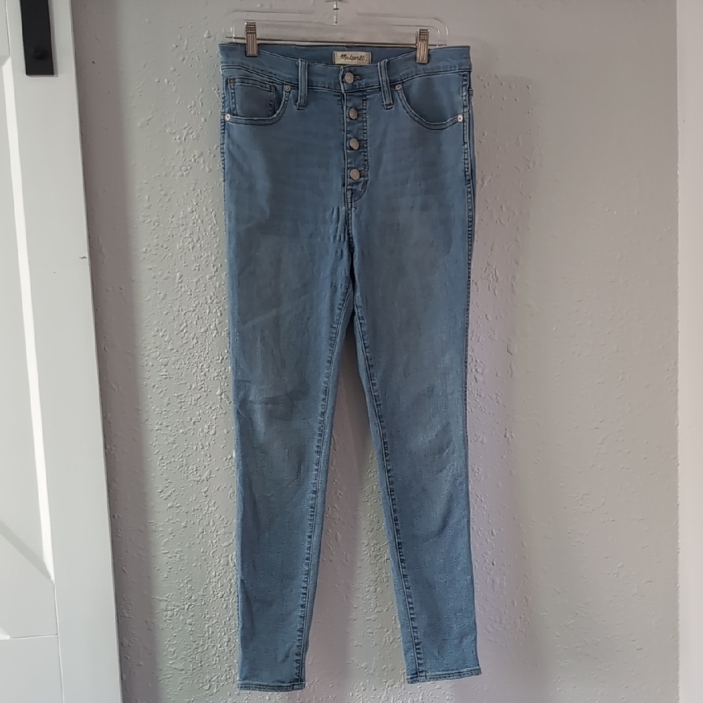 Madewell High Rise Button-Fly Blue Jeans, Women's 29